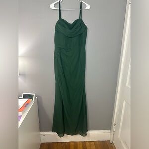 Trumpet/Mermaid Cowl Floor-Length Chiffon Bridesmaid Dress With Ruffle #290675